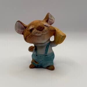 Homeco Ceramic Mouse with Cheese Phone Cottage Core Granny Core